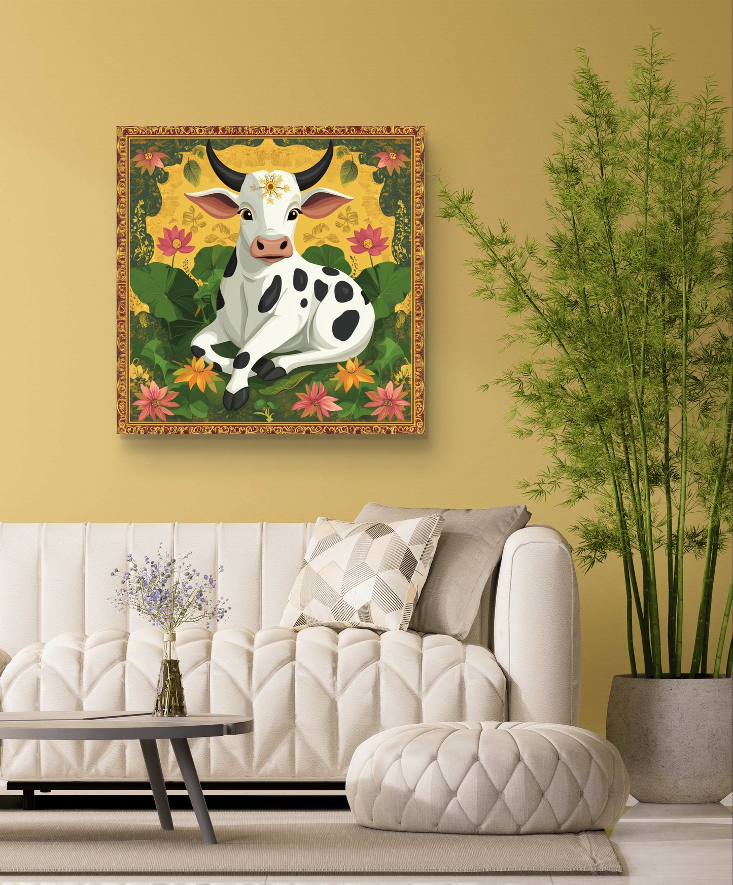 Serene Cow 006 Canvas Painting