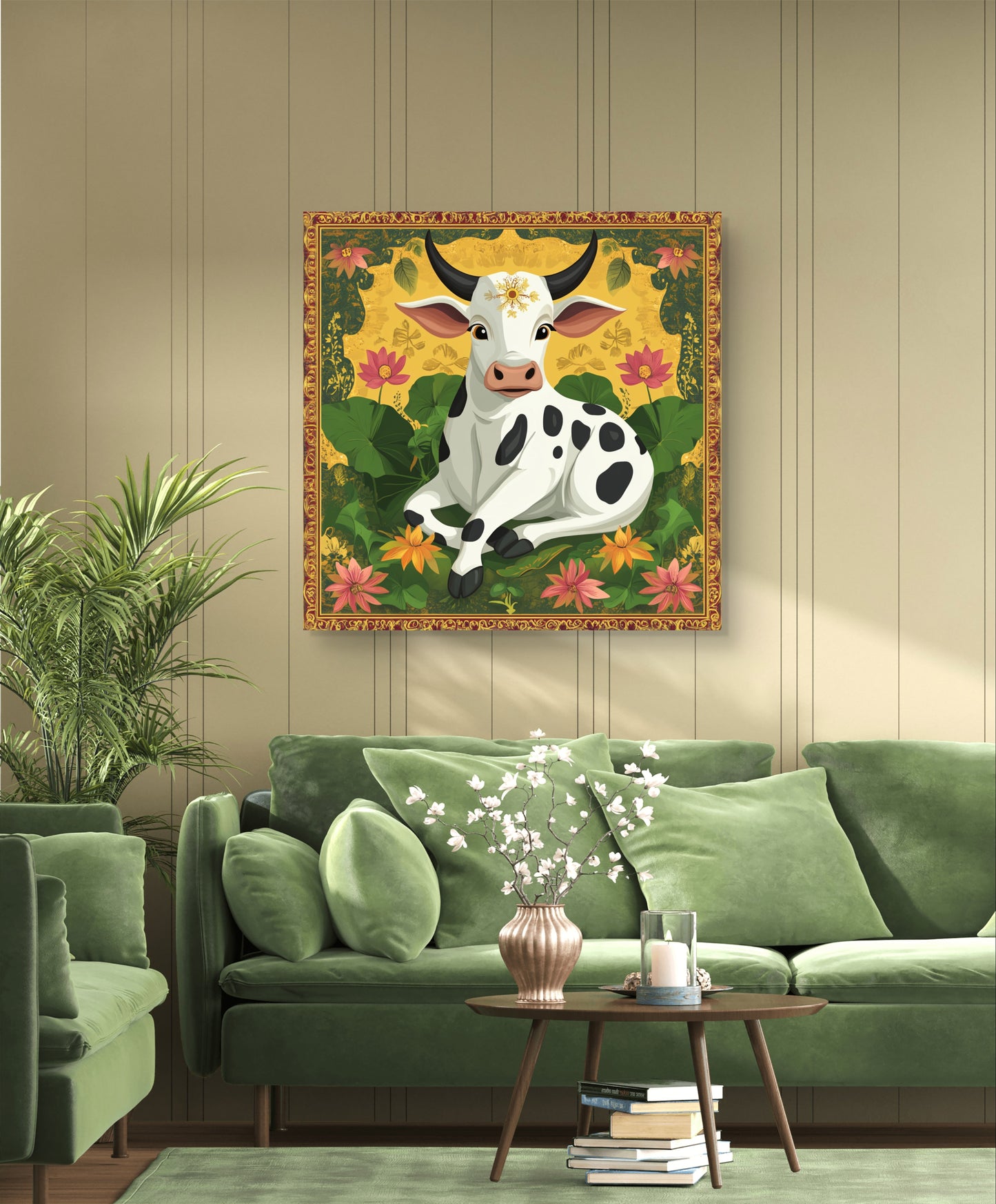 Serene Cow 006 Canvas Painting