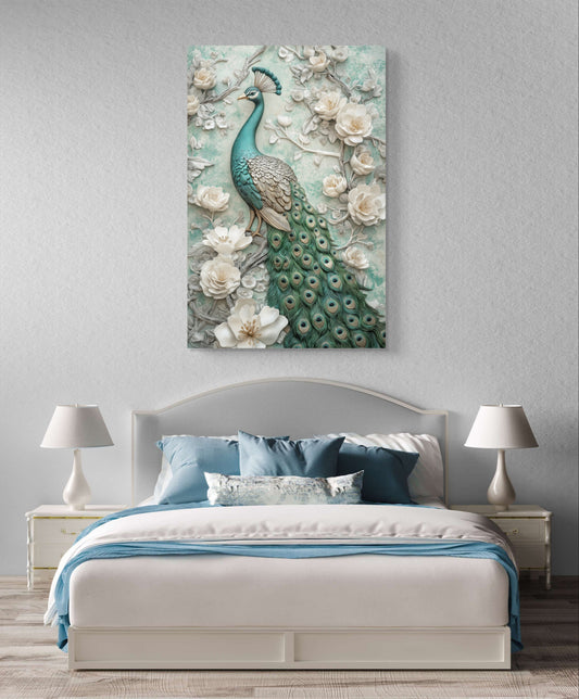 Majestic Peacock 003 Canvas Painting