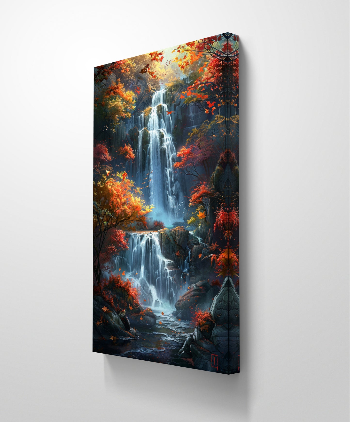 Bright Waterfall Canvas Painting