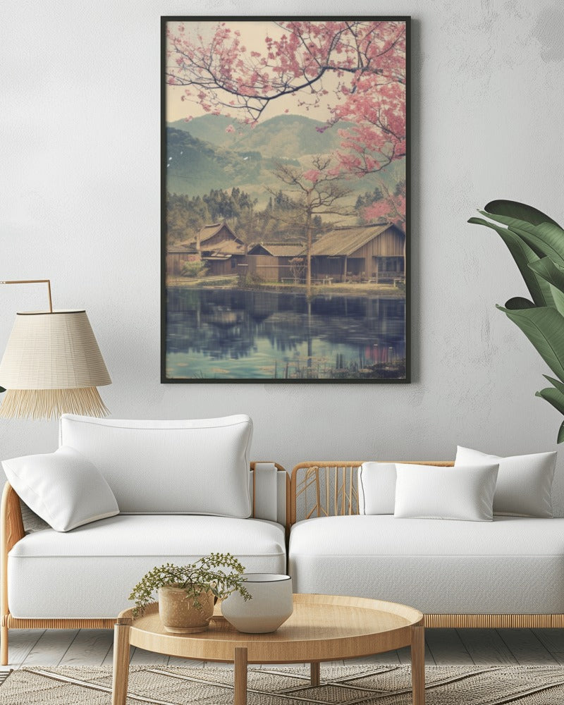 Serene Lake Reatreat Canvas Painting