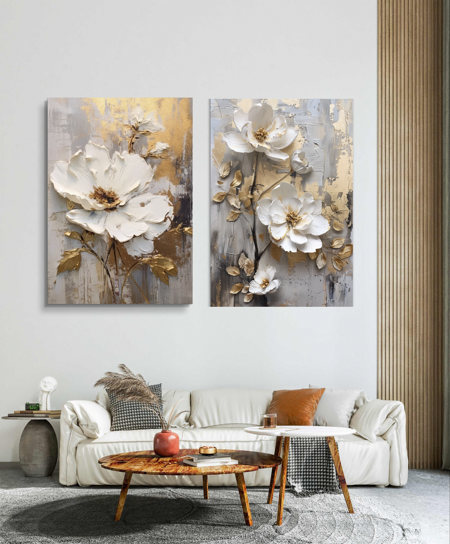 Elegant Whites Canvas Painting