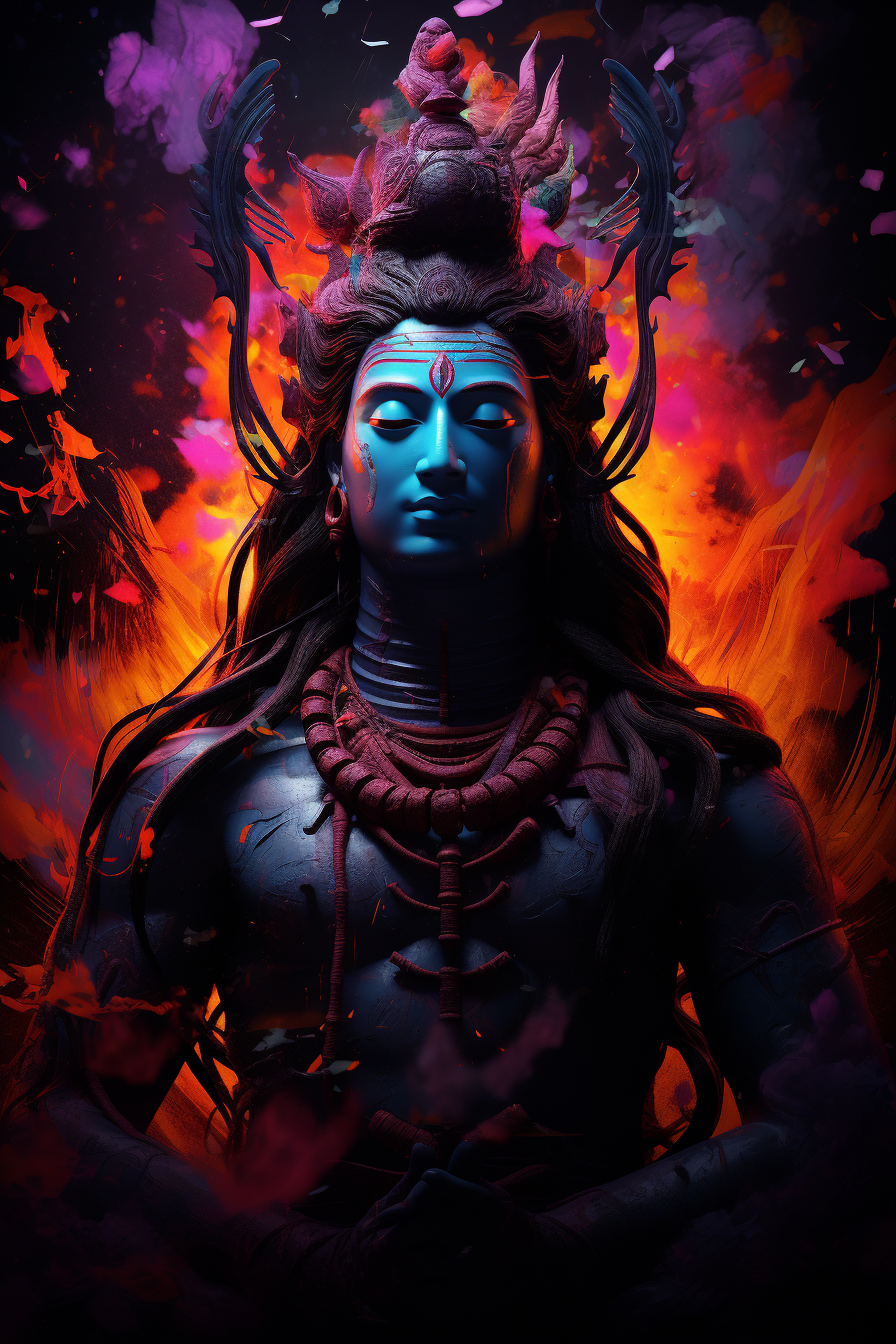 Etheral Lord Shiva Canvas Painting – Genie Art