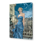 Fashion Blue Lady Canvas Painting