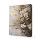 Golden and white florals canvas painting