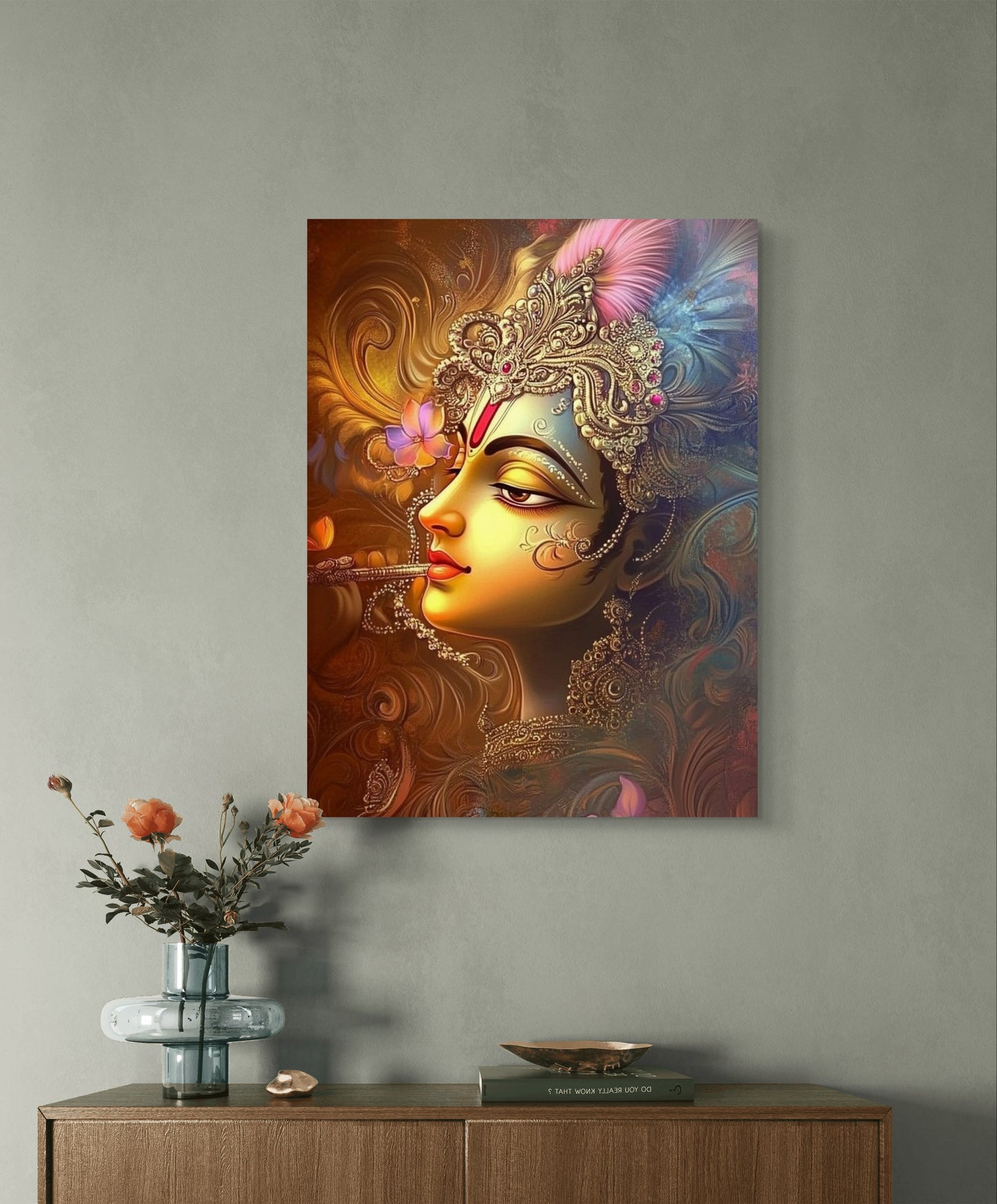 Lord Krishna 004 Canvas Painting