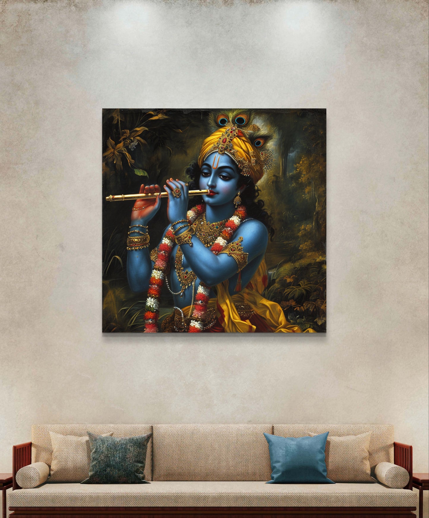 Lord Krishna 005 Canvas Painting