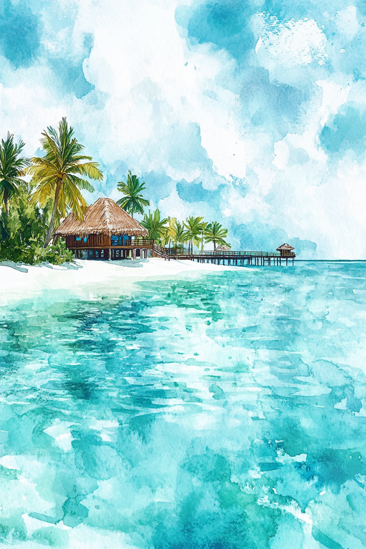 Maldives Seascape Canvas Painting