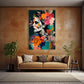 Abstract Multimedia Woman Canvas Painting