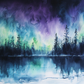 Northern Lights Canvas Painting 002