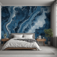 Oceanic Marble Swirl Wallpaper