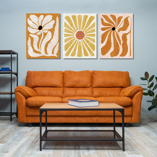 Orange Burst Canvas Painting
