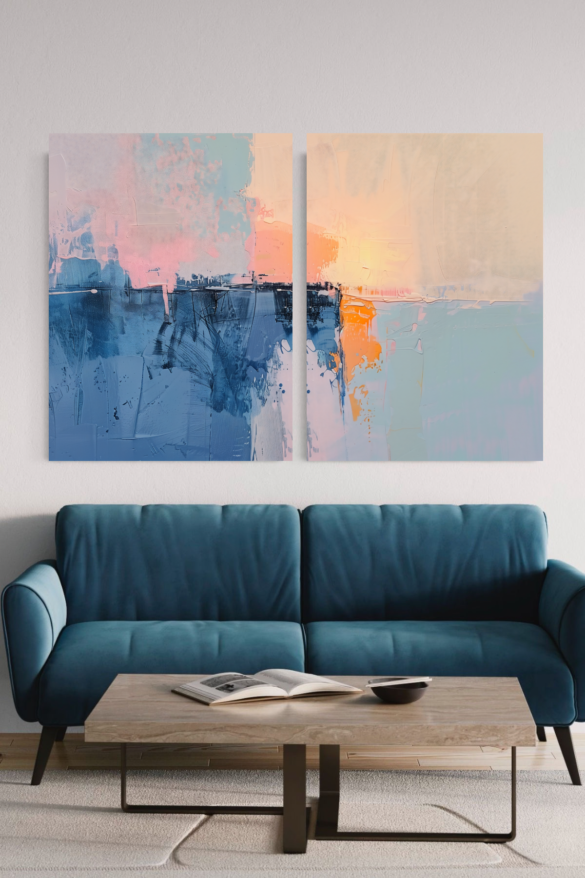 Pastel Symphony Canvas Painting