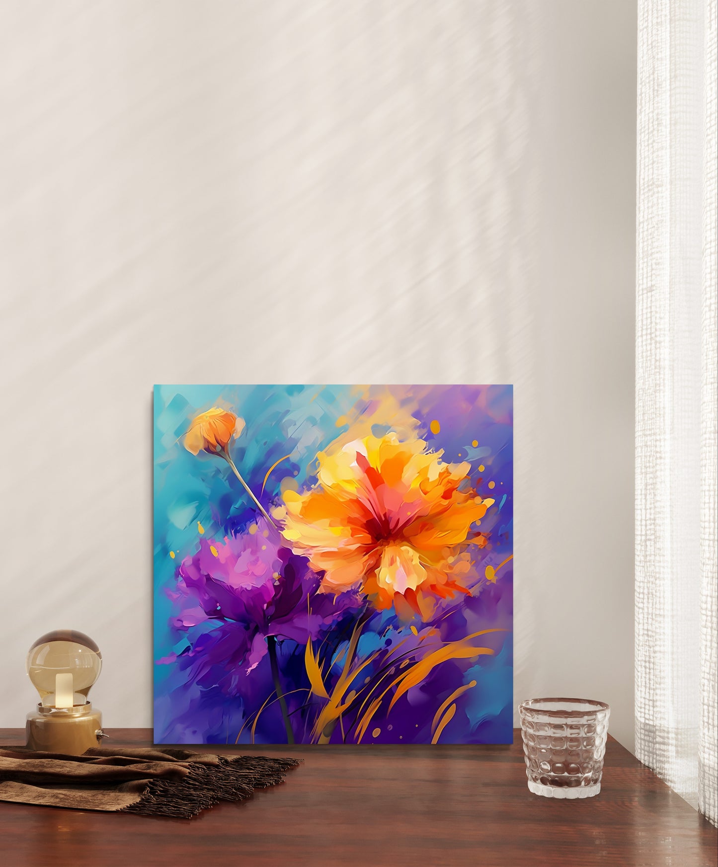 Purple Florals Canvas Frames