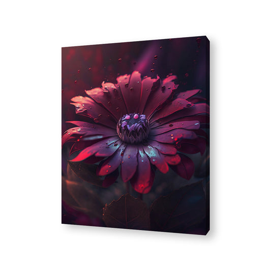 Purple Flower Framed Canvas