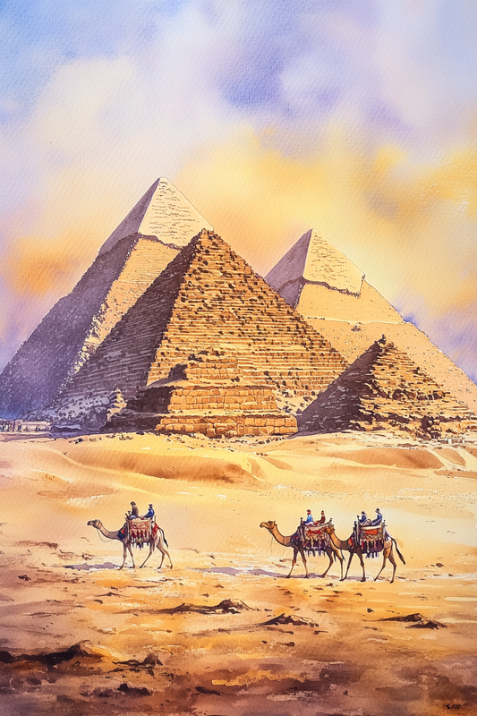 Pyramids of Giza Canvas Painting