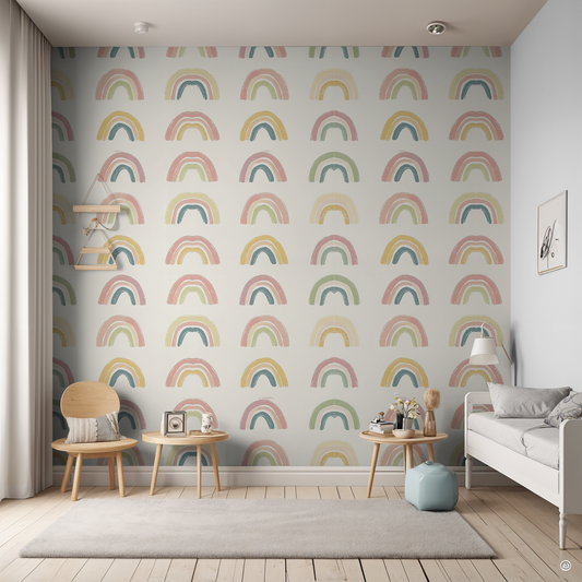 Rainbow Arch Pattern Wallpaper