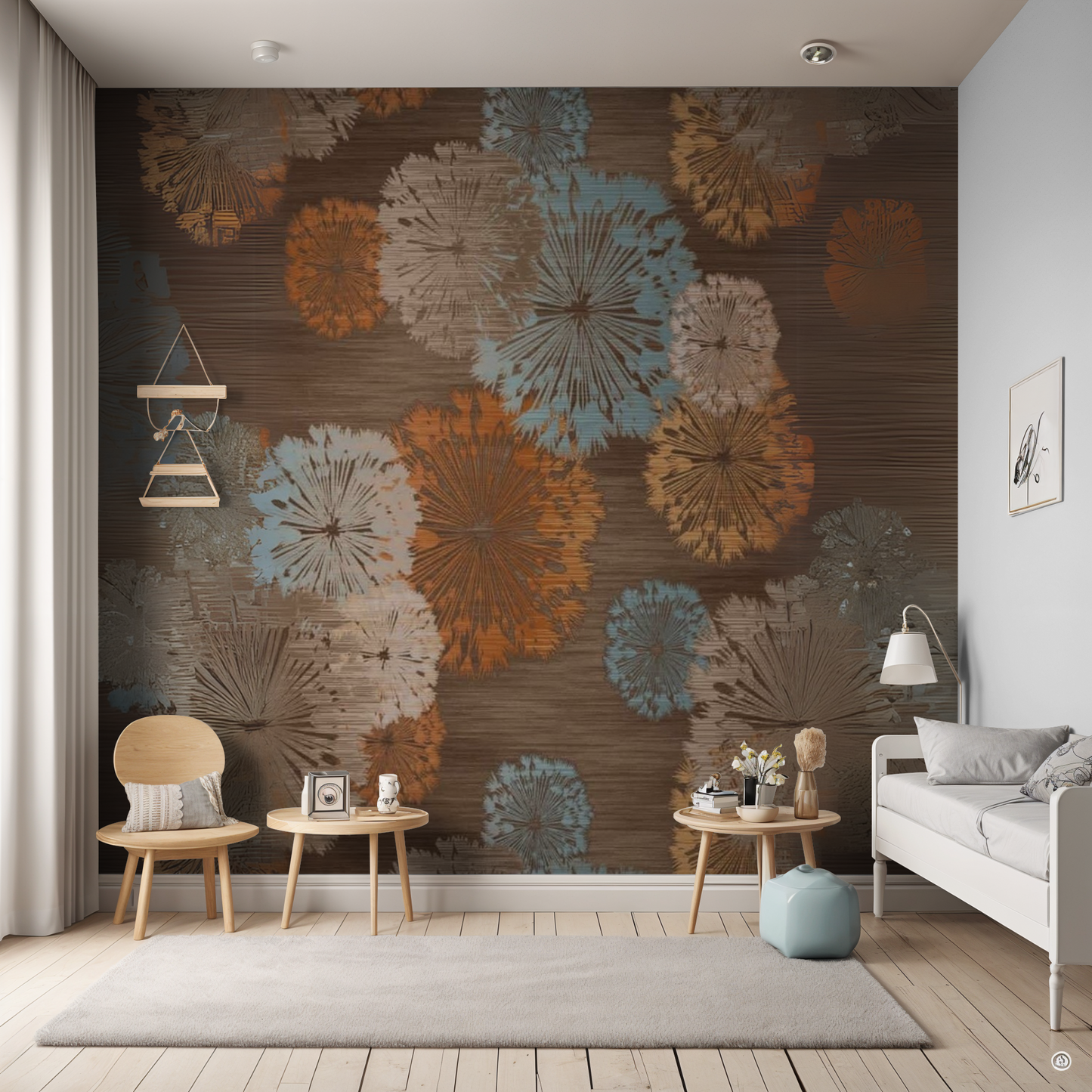 Rusted Blooms Wallpaper