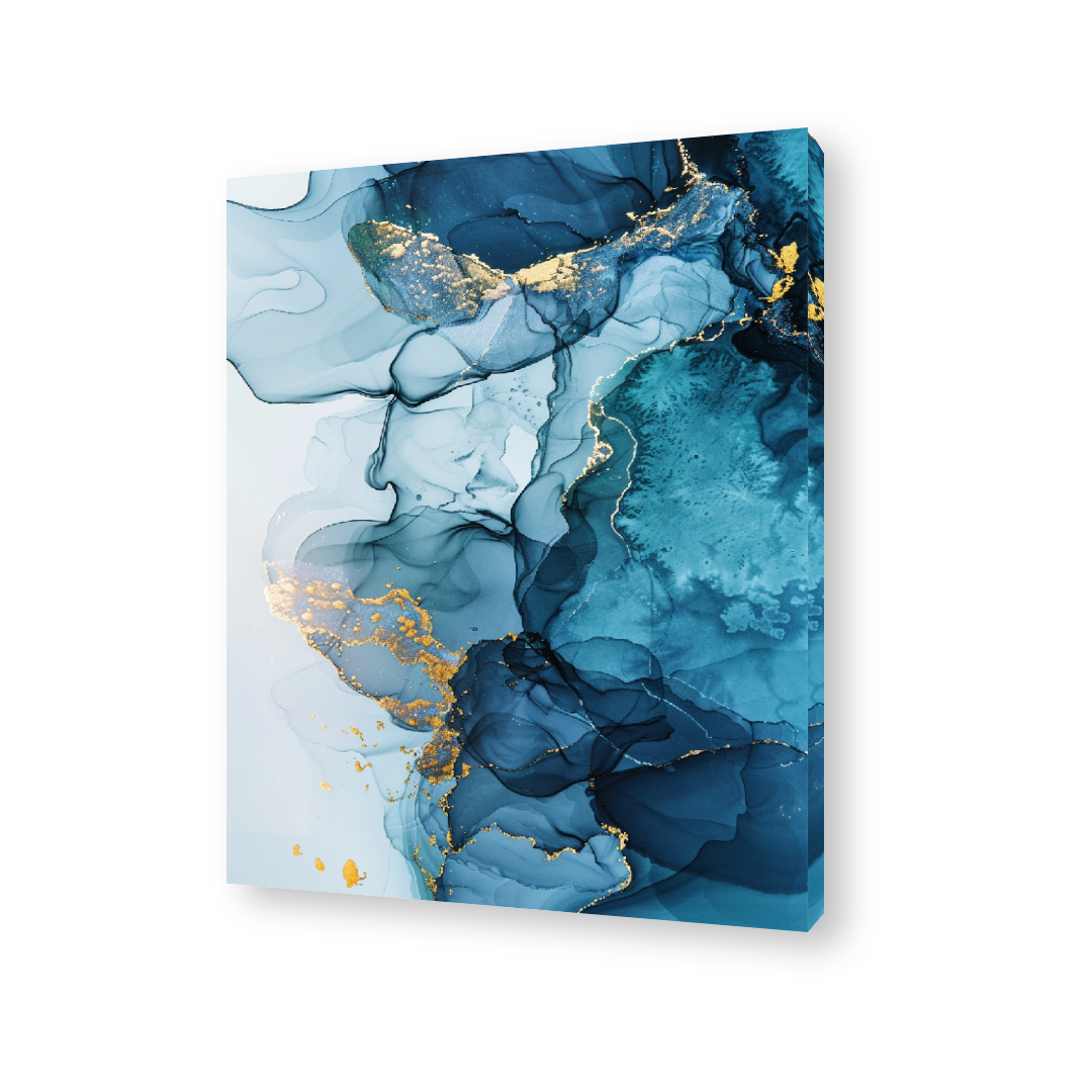 Saphire Stream 001 Canvas Painting