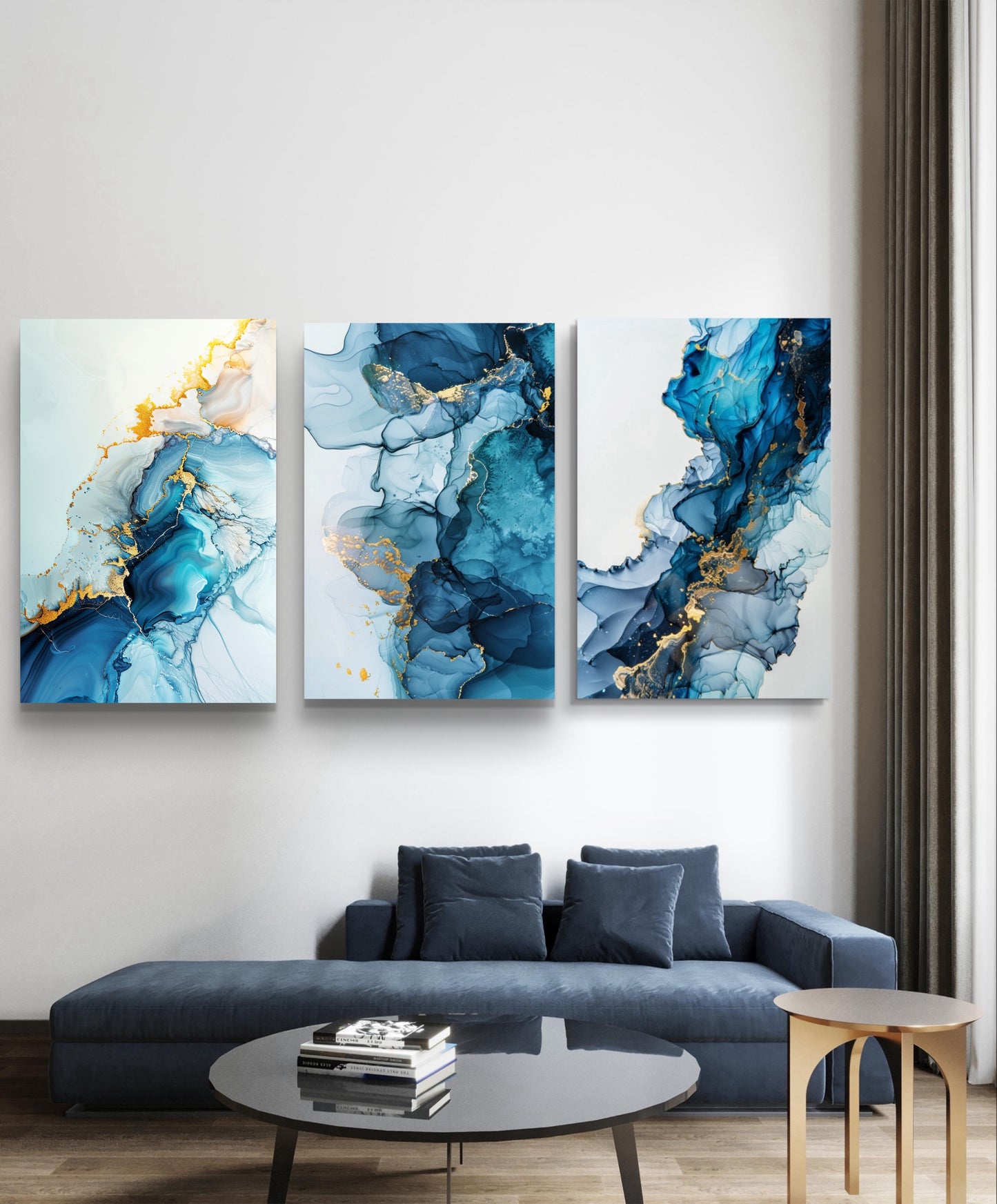 Sapphire Stream  Canvas Painting