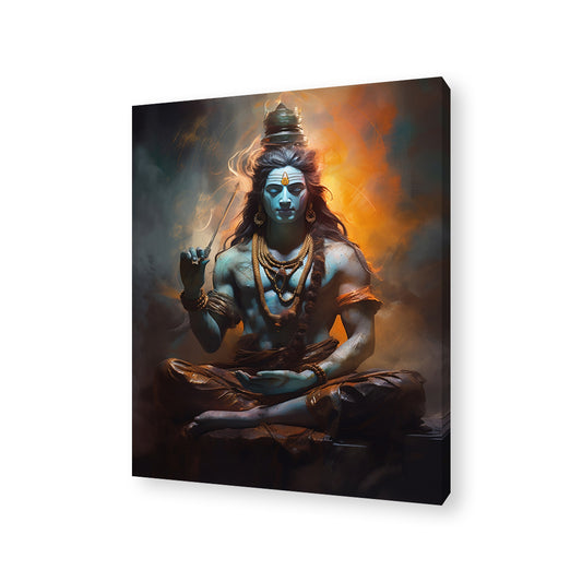 Mystic Lord Shiva Canvas Painting