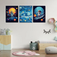 Space Kids Canvas Painting