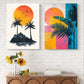 Sunset & Palms Canvas Painting