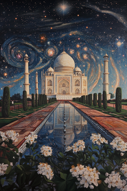 Surrealistic Taj Mahal Canvas Painting