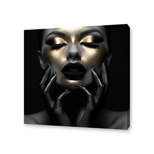 The Black Lady Framed Canvas Painting