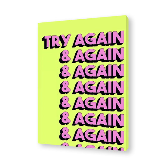 Try Again Canvas Painting