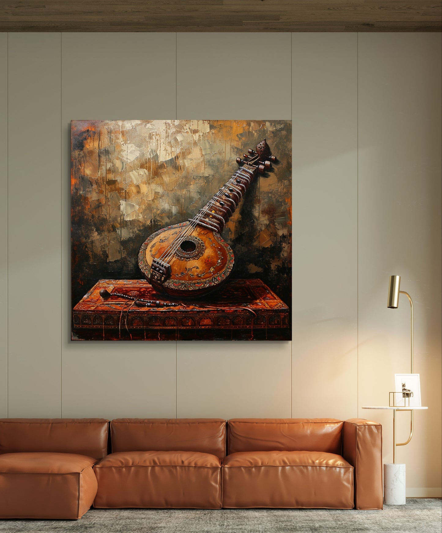 Veena Strings Canvas Painting