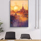 Mystical Bagan Sunrise [Myanmar] Canvas Painting 001