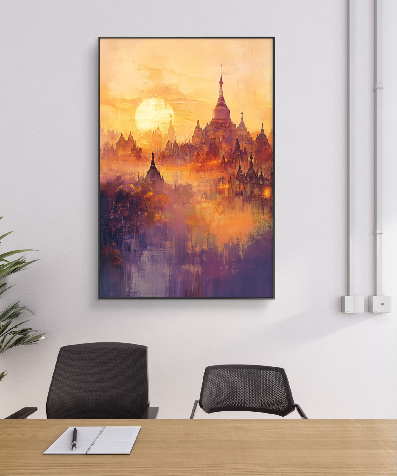 Mystical Bagan Sunrise [Myanmar] Canvas Painting 001