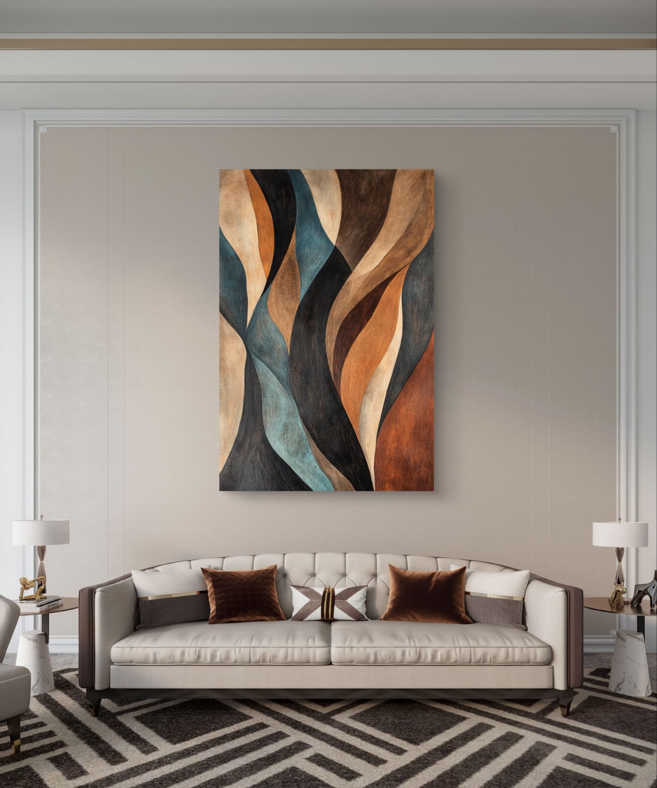 Textured Symmetry Canvas Painting