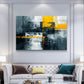 Yellow Contrast Canvas Painting 003