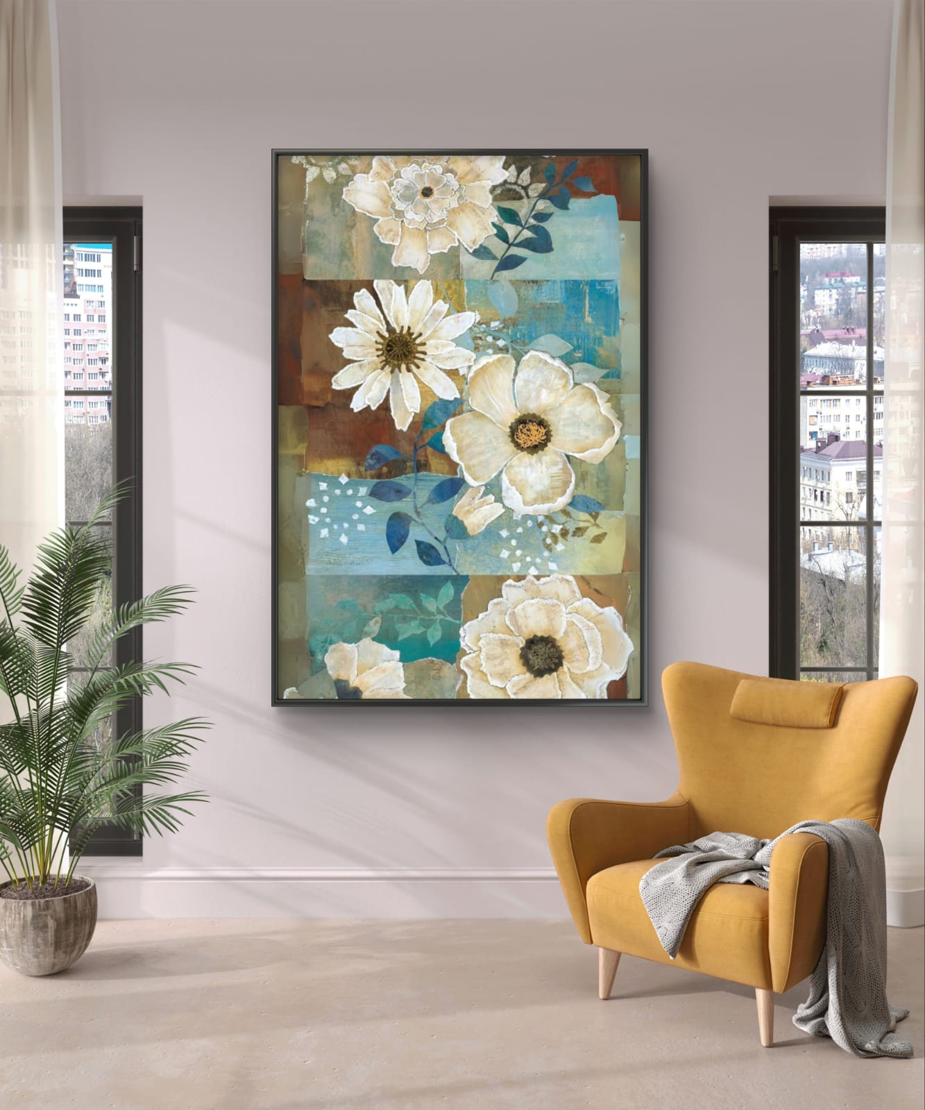 Elegant Florals Canvas Painting