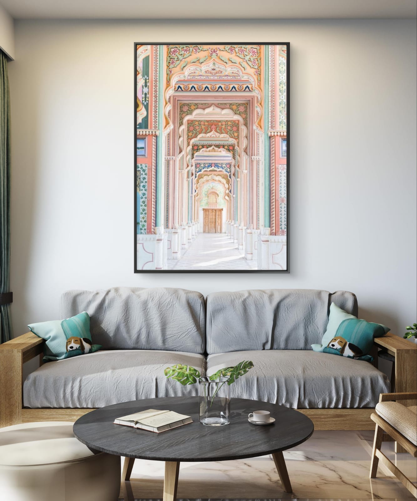 Pink City Palace Canvas Painting