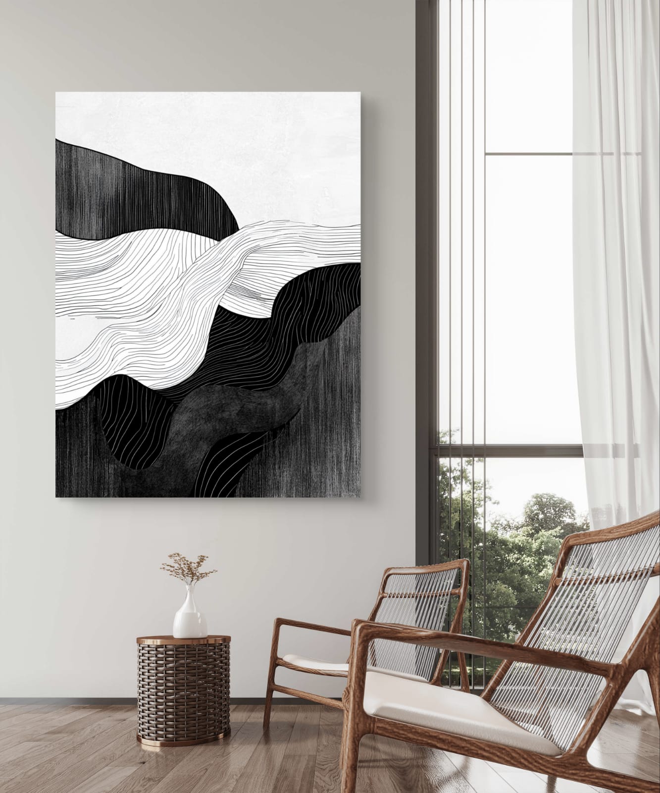 Rhythm of Lines Canvas Painting