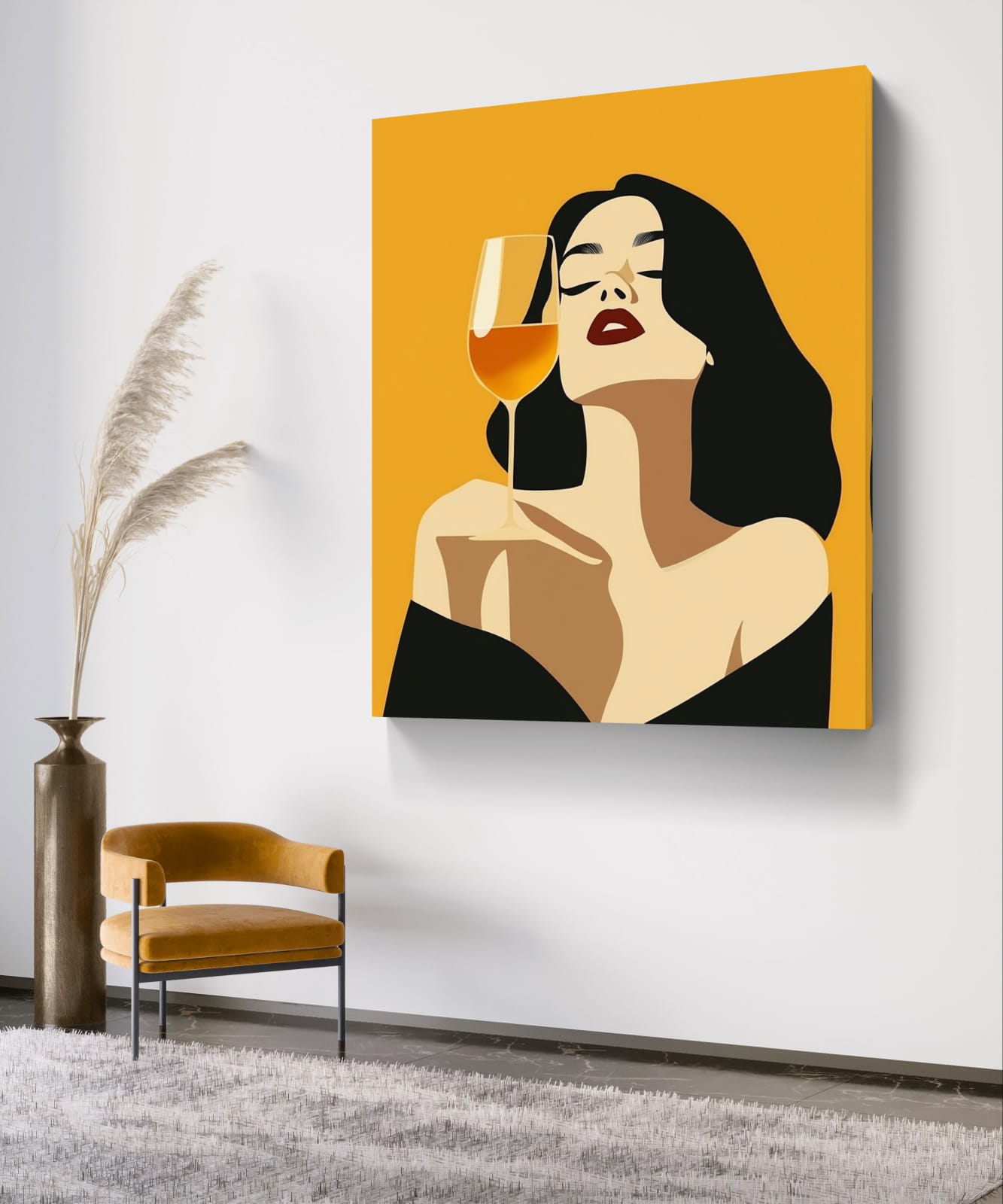 Whimsy in Wine Canvas Painting