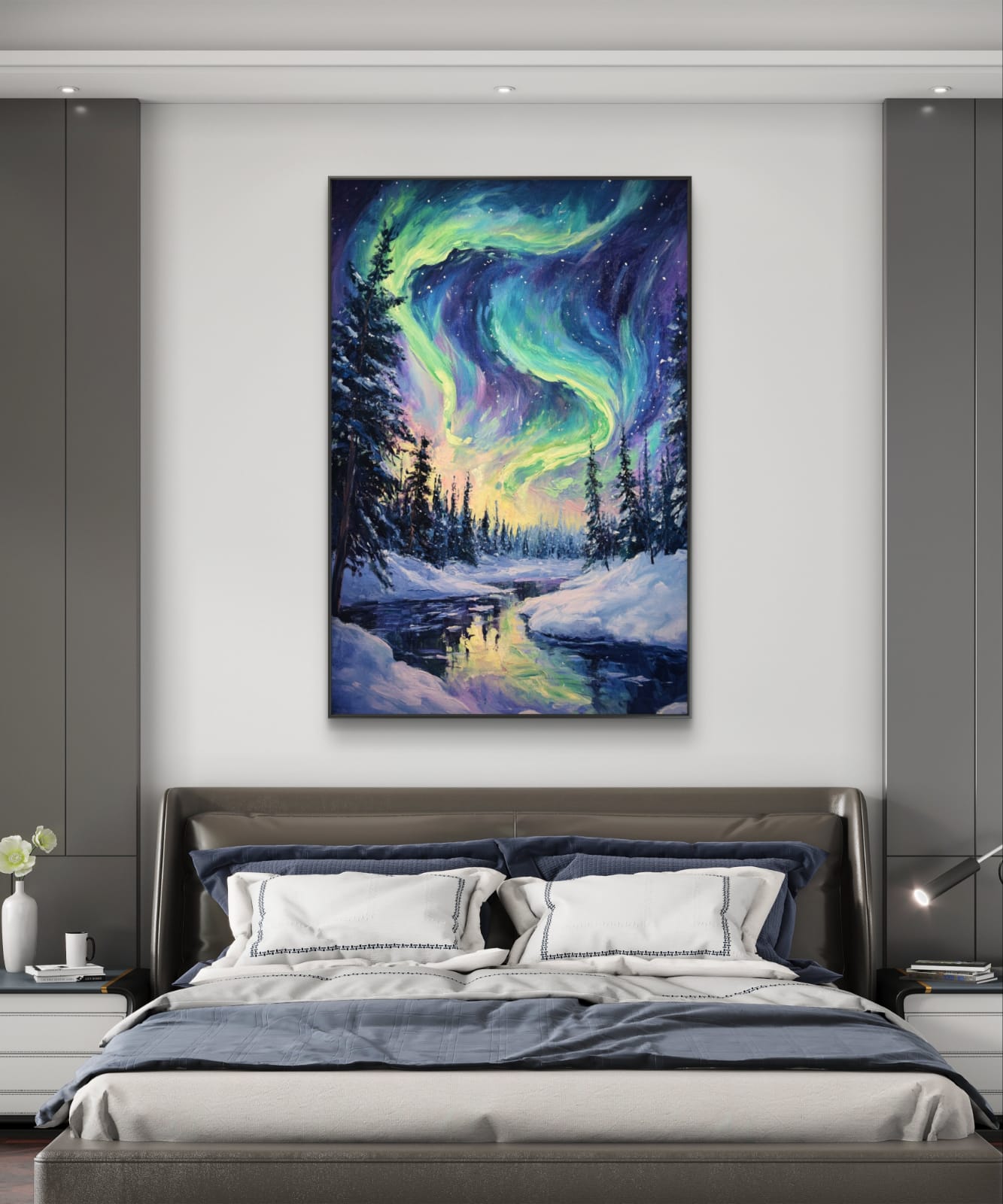 Aurora Borealis Canvas Painting 002