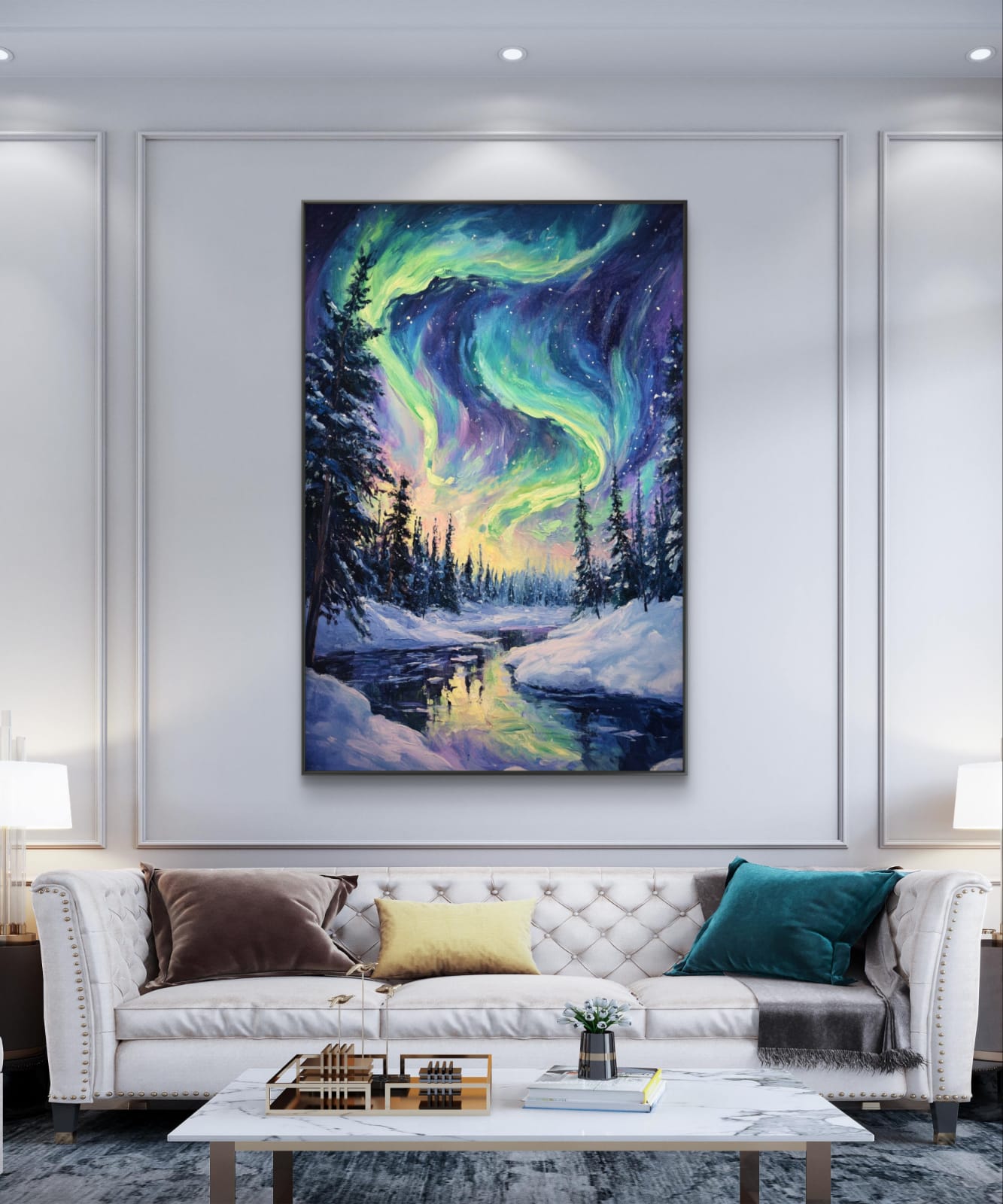 Aurora Borealis Canvas Painting 002