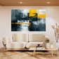 Yellow Contrast Canvas Painting 003