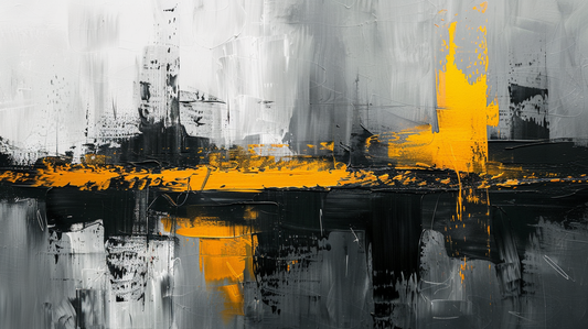 Yellow Contrast Canvas Painting 001