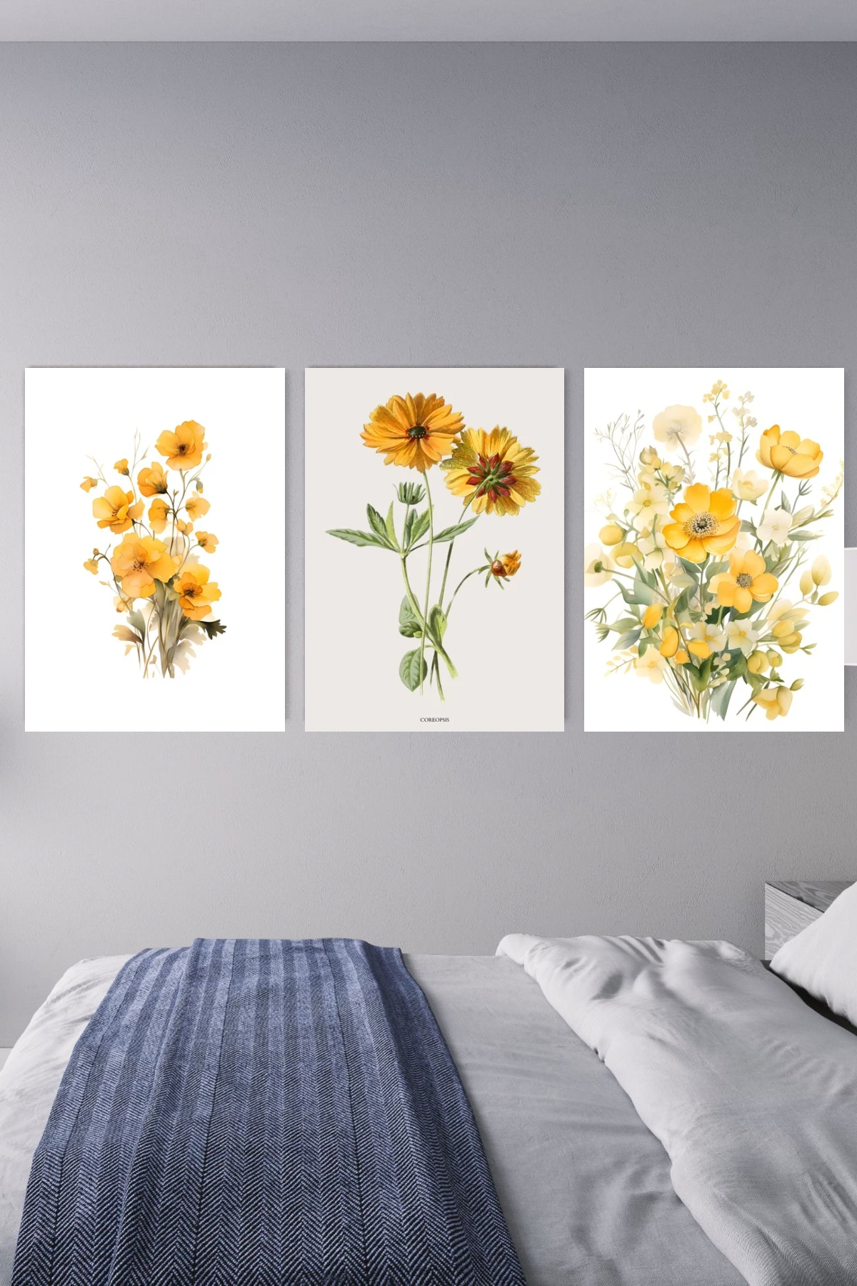 Yellow Trio Canvas Painting