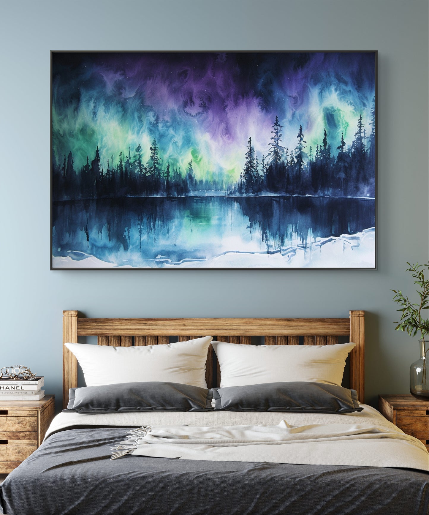 Northern Lights Canvas Painting 002