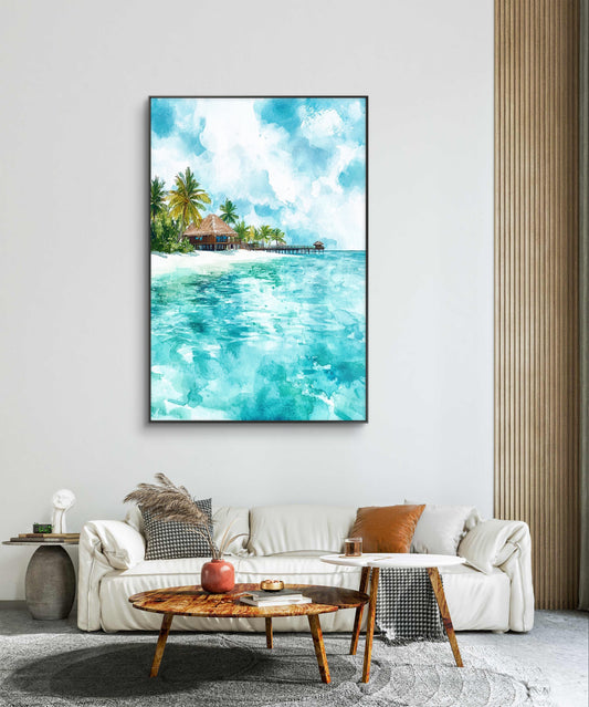 Maldives Seascape Canvas Painting