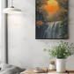 Sunset Waterfall Canvas Painting