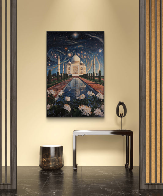 Surrealistic Taj Mahal Canvas Painting