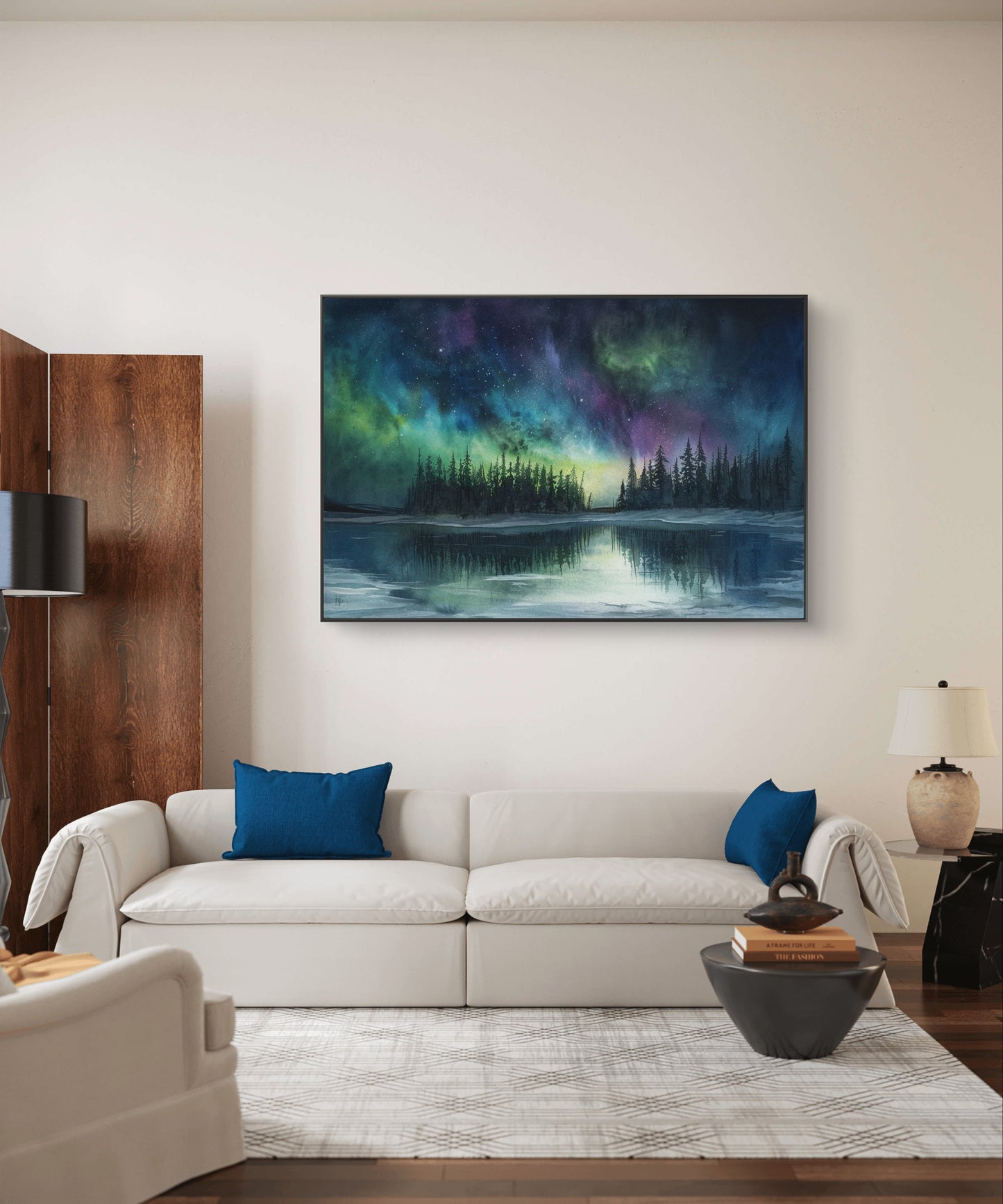 Northern Lights Canvas Painting 002