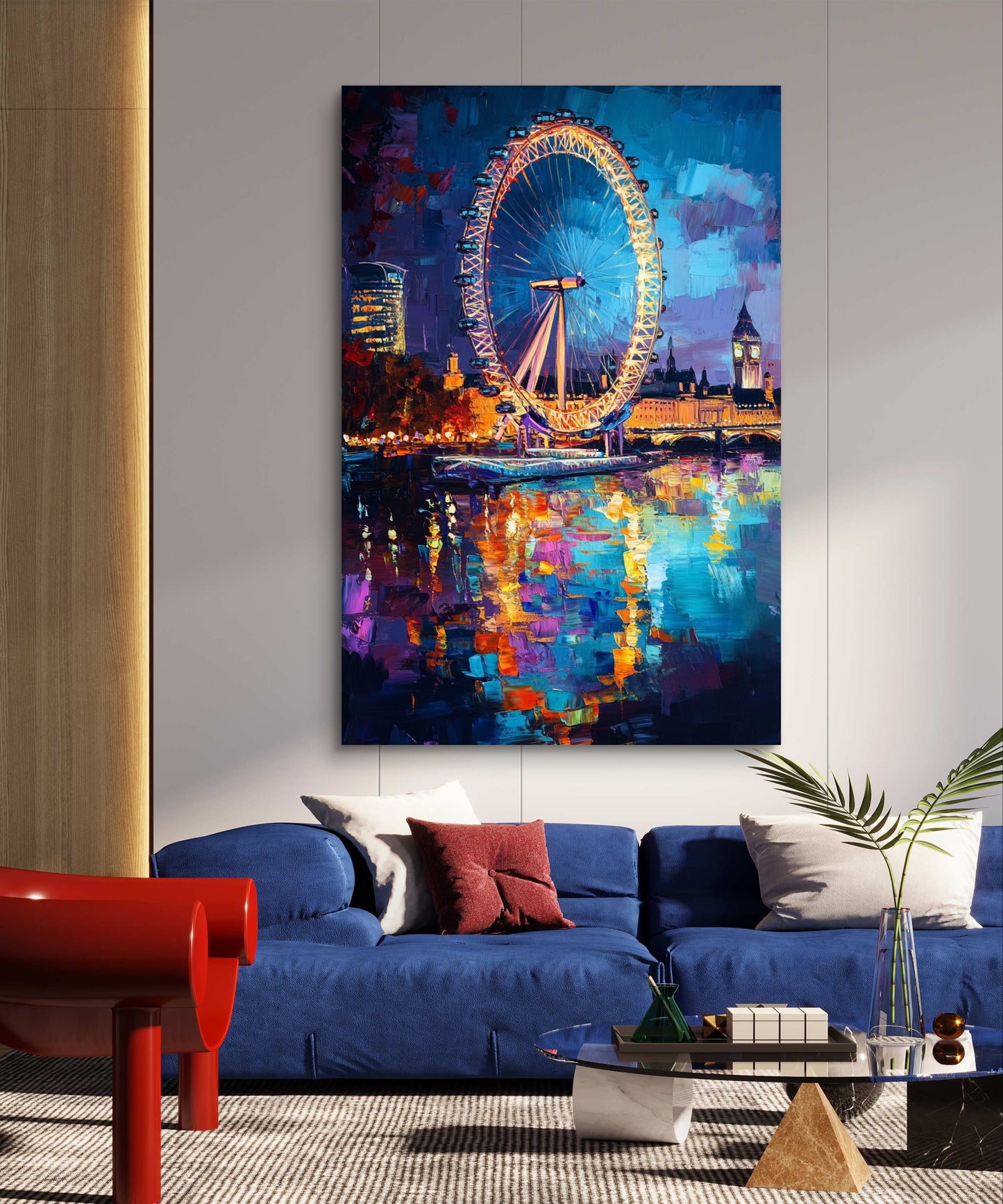 The London Eye by Night Canvas Painting